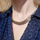 Image 3 of Gold wide women's necklace | 45.5 cm