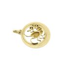 Image 10 of Gold zodiac sign pendant; Cancer
