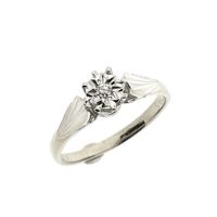 White gold ring with diamond 0.025 ct.