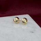 Image 2 of Gold faceted stud earrings