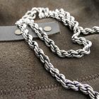 Image 3 of Silver long twisted link necklace | 80 cm