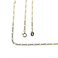 Gold thin Figaro link chain | 45 cm