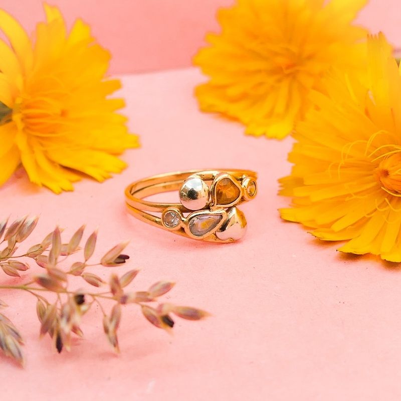 Image 7 of Gold ring with a mix of gemstones