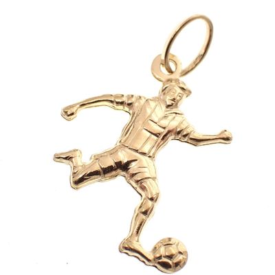 Image 2 of Gold pendant of a football player