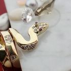 Image 8 of Gold ring with ruby ​​and zirconia