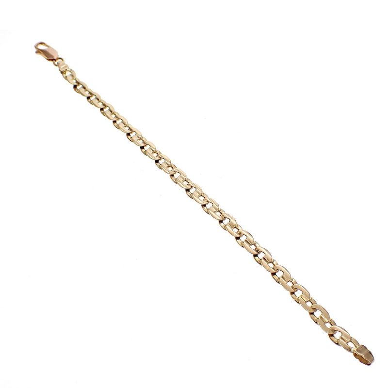 Image 3 of 9-carat two-tone infinity link bracelet; 20 cm