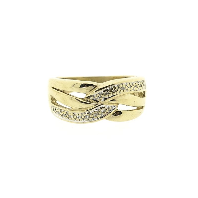 Image 3 of Gold ring with diamond 0.08 ct.