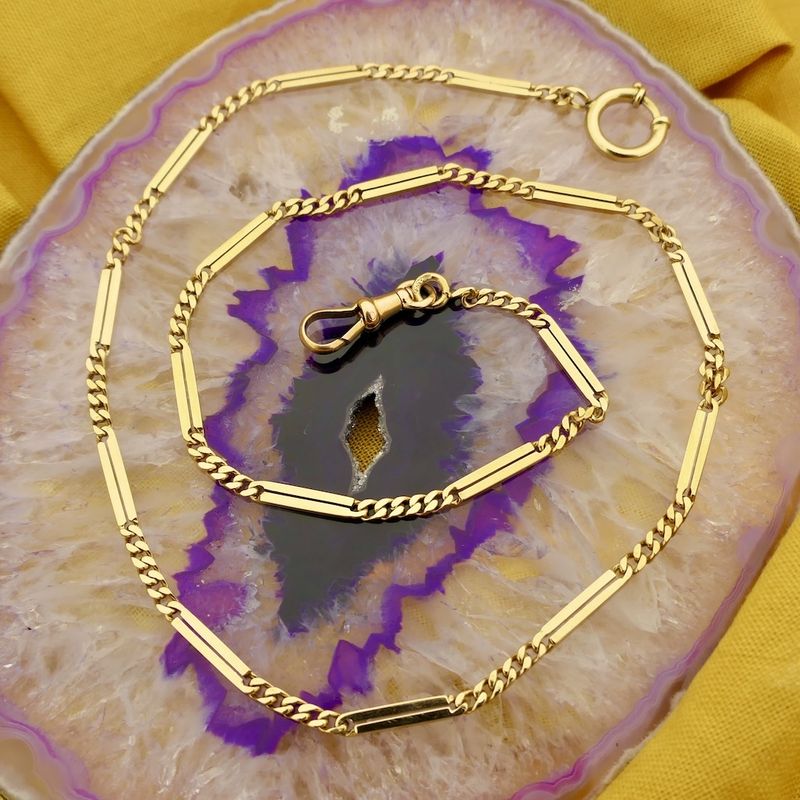 Image 2 of 18-karat gold gourmet/fantasy link chain | 43 cm