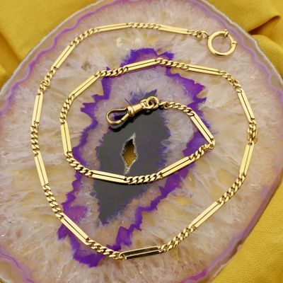 18-karat gold gourmet/fantasy link chain | 43 cm Image 2 of 18-karat gold gourmet/fantasy link chain | 43 cm