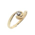 Image 1 of Gold solitaire ring with diamond; 0.07 ct.