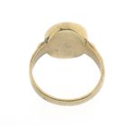 Image 7 of Gold signet ring with oval blue layered stone