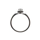 Image 5 of White gold solitaire ring with diamond; 0.09 ct.