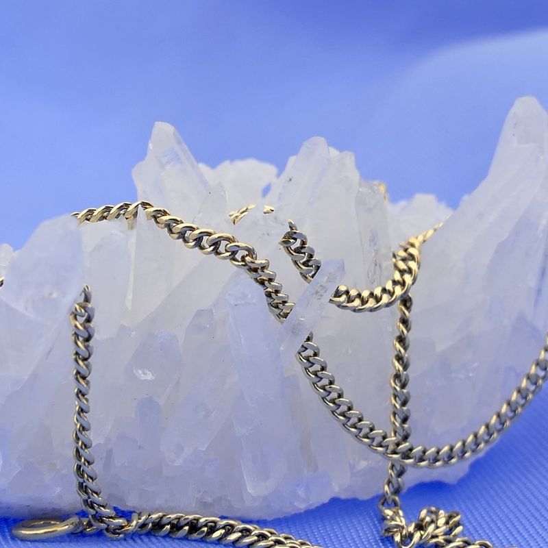 Image 2 of Gold gourmet link chain | 48 cm