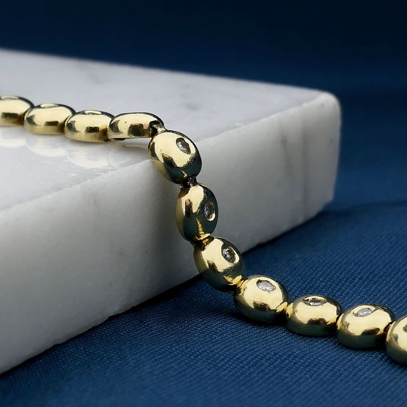 Afbeelding 2 van Gouden tennisarmband met diamant; 0,53 ct. 