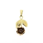 Image 1 of Two-tone gold rose pendant | Vintage