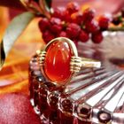 Image 2 of Gold ring with fire opal