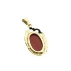 Image 5 of Antique gold pendant with blood coral