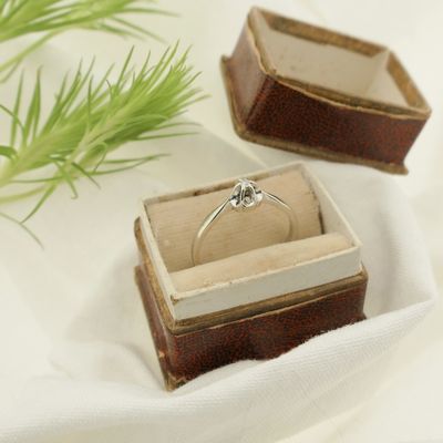 White gold solitaire ring with 0.03 ct diamond. Image 2 of White gold solitaire ring with 0.03 ct diamond.