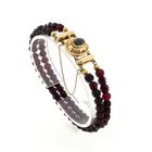 Image 1 of Antique Garnet Bead Bracelet with Gold Clasp