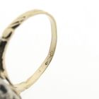 Image 5 of Victorian gold ring with rose-cut diamonds; approx. 0.40 ct.