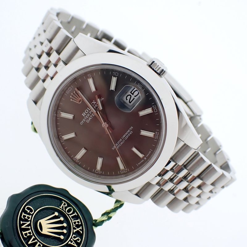 Image 6 of Rolex Datejust 41; Men's watch with rhodium dial