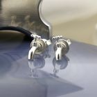 Image 6 of Silver crane stud earrings