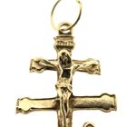 Image 4 of Gold pendant of a cross with corpus and angel