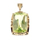 Image 1 of Gold pendant with synthetic gemstone