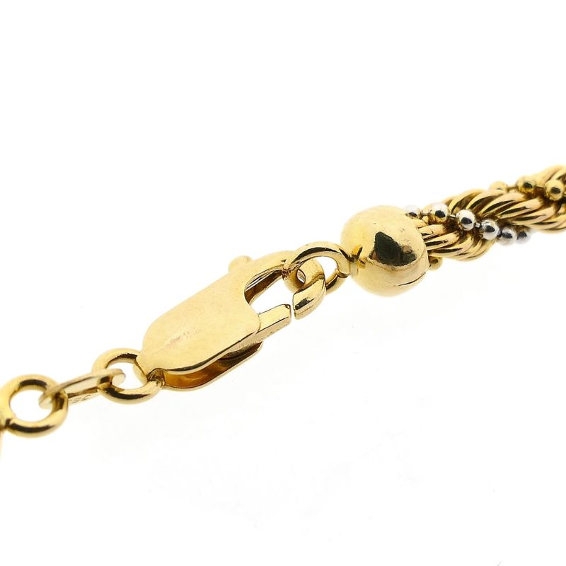 Afbeelding 4 van Bicolor gouden gedraaide schakelketting