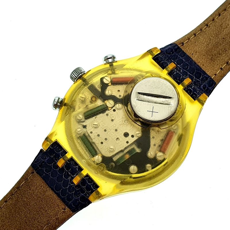 Image 4 of Swatch 'Blue Chip' Chronograph Watch | SCK 101