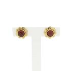 Image 1 of Gold stud earrings with carnelian | Vintage/antique