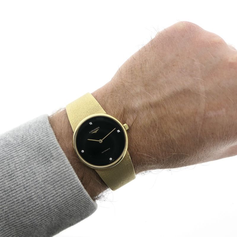 Image 10 of Longines Wittnauer Classic 'Onyx & Diamonds'; 18k gold watch