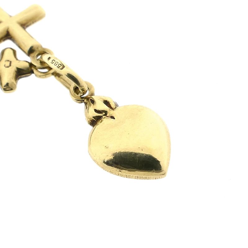 Image 8 of Gold Pendant; Faith, Hope, Love.