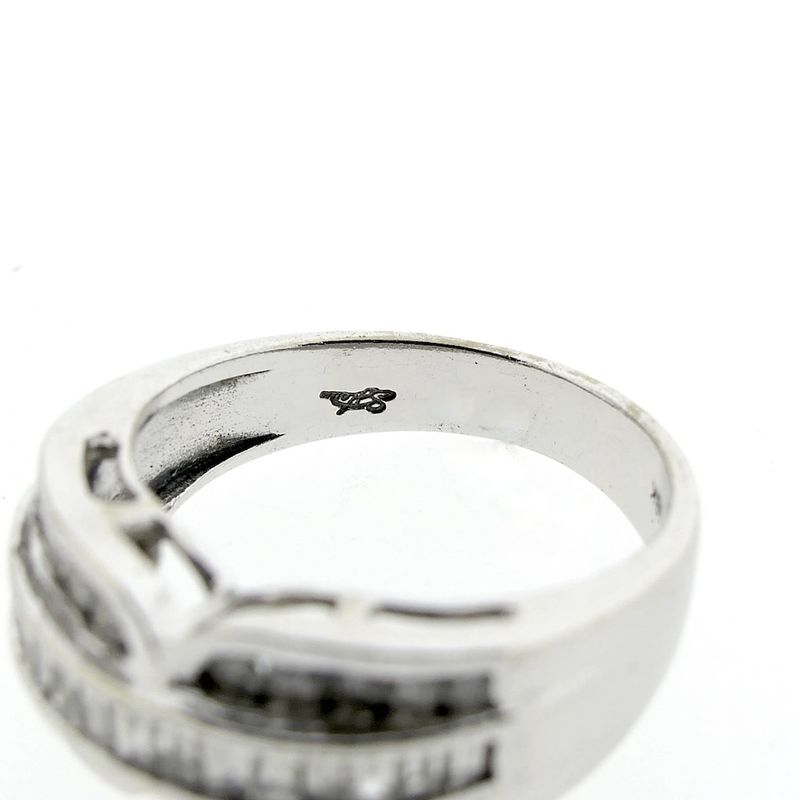 Image 3 of White gold ring with a cluster of diamonds; 0.70 ct.