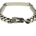 Image 3 of Silver robust gourmet link bracelet with engraving plate; Men