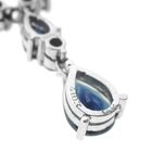 Image 8 of 18K white gold necklace with sapphire and diamond; 0.20 ct. | 44 cm