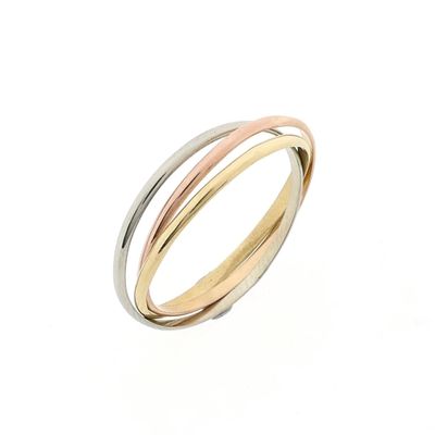 Image 1 of Tricolor Gold Trinity Ring