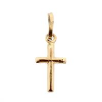 18 carat gold pendant with a subtle cross