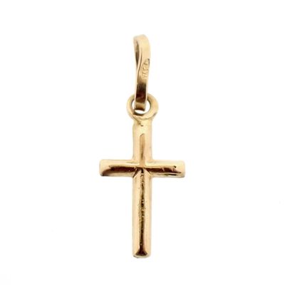 Image 1 of 18 carat gold pendant with a subtle cross