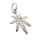 Image 2 of Silver charm; Marijuana leaf 2