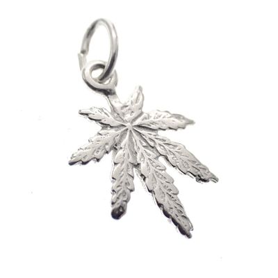 Image 2 of Silver charm; Marijuana leaf 2