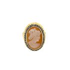 Afbeelding 3 van Gouden ring met uitgesneden portret van camee