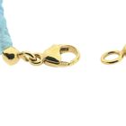 Image 5 of Gold beaded bracelet with aquamarine
