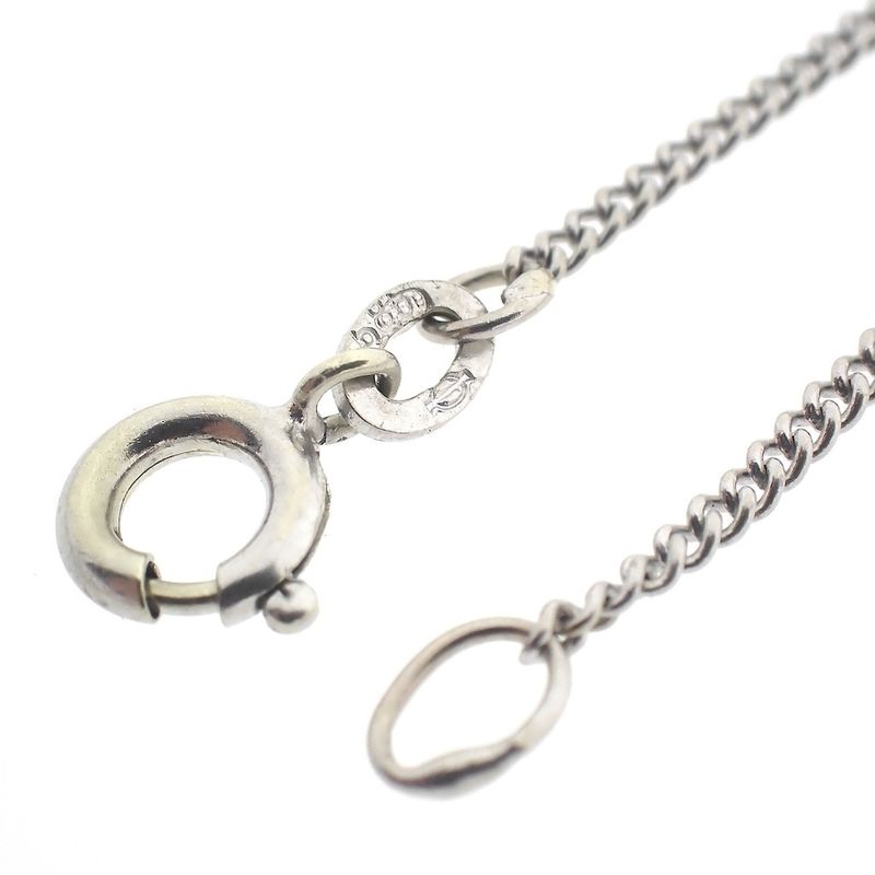 Image 6 of White gold gourmet link necklace | 37-40 cm