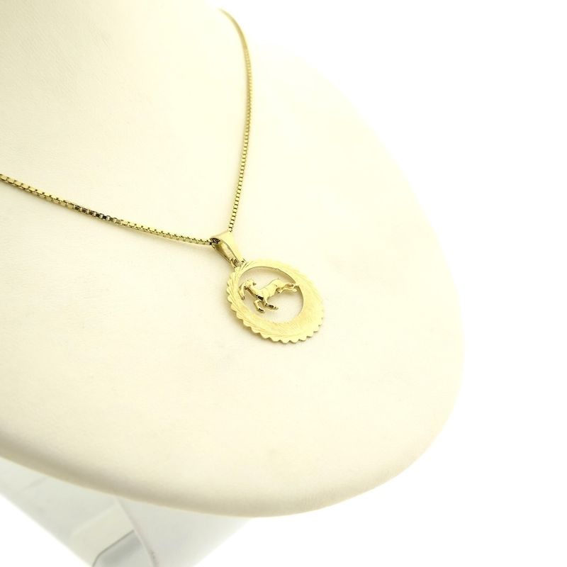 Image 10 of Gold zodiac sign pendant; Capricorn