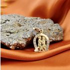 Image 2 of 18 kt gold pendant of the Gemini zodiac sign