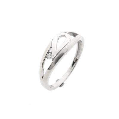 Afbeelding 1 van Witgouden ring met diamant; 0,03 ct. 
