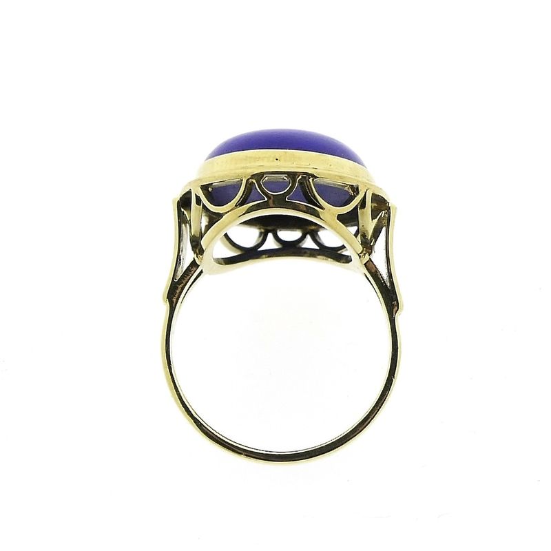 Image 3 of Gold ring with Lapis Lazuli | Vintage