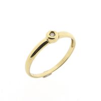 Gold solitaire ring with diamond | 0.03 ct.