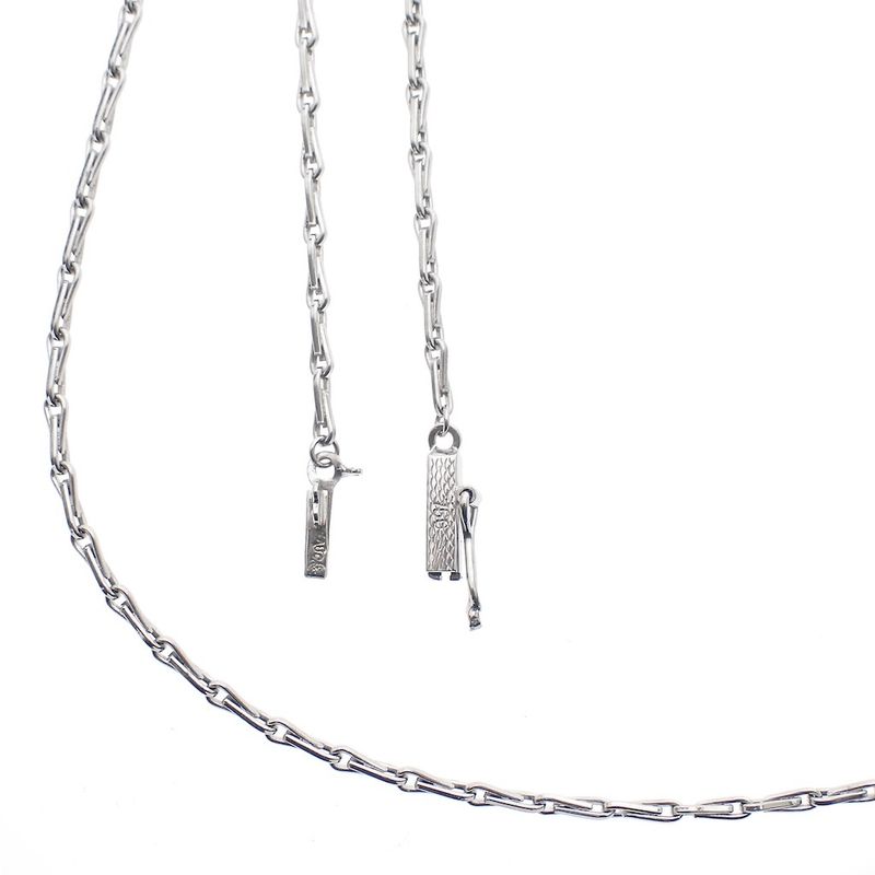 Image 4 of 18K white gold fantasy link chain | 52.5 cm
